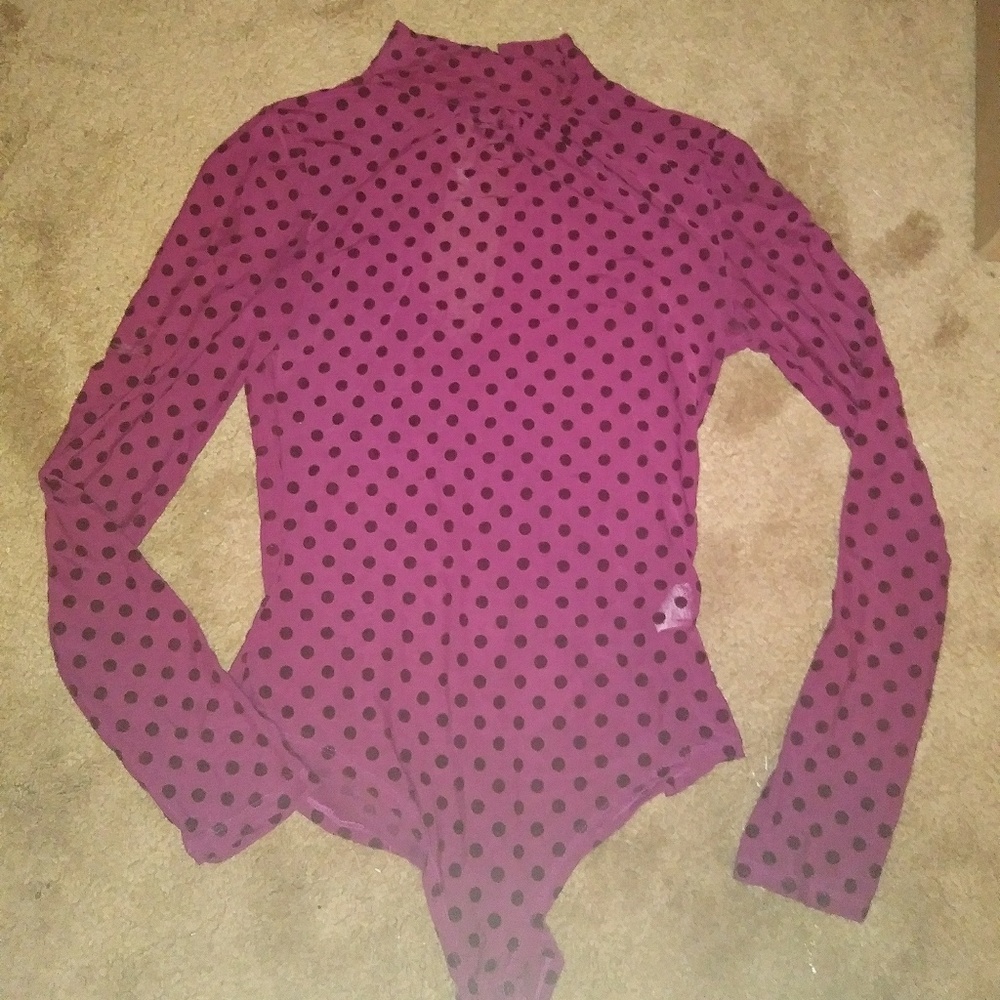 High neck mesh body suit